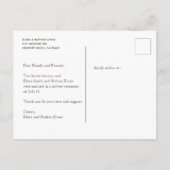 Midnight Blueの結婚発表写真はがき 案内ポストカード (裏面)