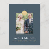 Midnight Blueの結婚発表写真はがき 案内ポストカード (正面)