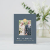 Midnight Blueの結婚発表写真はがき 案内ポストカード (スタンド正面)