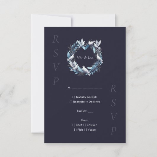 Midnight Blue and Wreath / Boda Azul y Corona (正面)