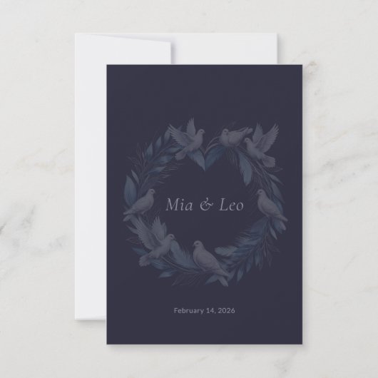 Midnight Blue and Wreath / Boda Azul y Corona (裏面)