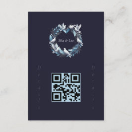 Midnight Blue and Wreath / Boda Azul y Corona エンクロージャーカード