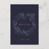 Midnight Blue and Wreath / Boda Azul y Corona エンクロージャーカード (裏面)