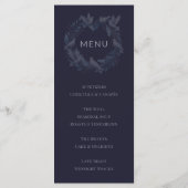 Midnight Blue and Wreath / Boda Azul y Corona メニュー (裏面)