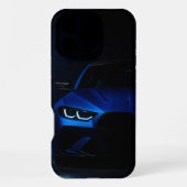 Midnight Blue Beast – Sport Car Street Case iPhoneケース (裏面)