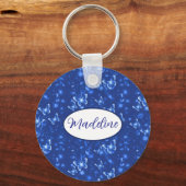 Midnight Blue Butterflies キーホルダー (正面)