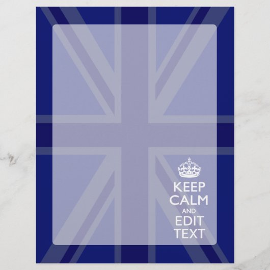Midnight Blue Calm Have 保 Your Text Union Jack (正面)