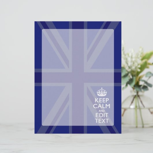 Midnight Blue Calm Have 保 Your Text Union Jack (スタンド正面)