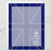 Midnight Blue Calm Have 保 Your Text Union Jack (正面/裏面)