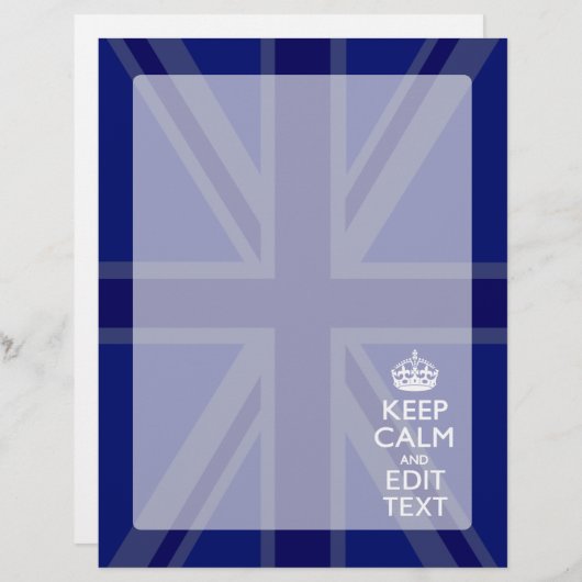 Midnight Blue Calm Have 保 Your Text Union Jack (正面/裏面)