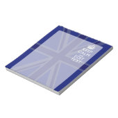 Midnight Blue Calm Have 保 Your Text Union Jack ノートパッド (回転)