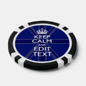 Midnight Blue Calm Have 保 Your Text Union Jack ポーカーチップ (シングル)