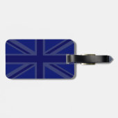 Midnight Blue Calm Have 保 Your Text Union Jack ラゲッジタグ (裏面横)