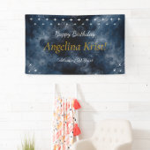 Midnight Blue Celestial Birthday Party Banner 横断幕 (インサイチュ)