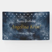 Midnight Blue Celestial Birthday Party Banner 横断幕 (横)