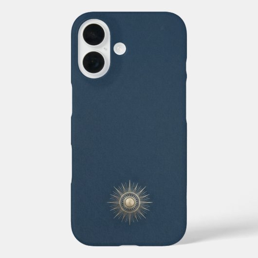 Midnight Blue&Champagne Gold Celestial Sun Luxury Case-Mate iPhoneケース (裏面)