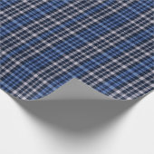 Midnight Blue Check Plaid ラッピングペーパー (角)