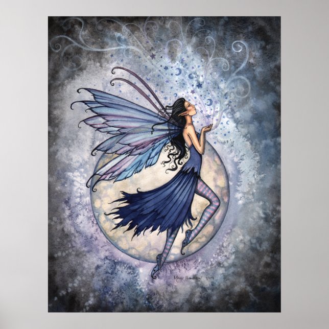 Midnight Blue Fairy Poster by Molly Harrison ポスター (正面)