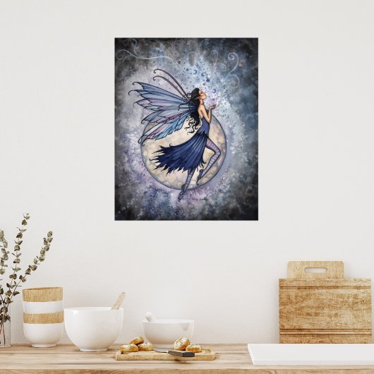 Midnight Blue Fairy Poster by Molly Harrison ポスター (キッチン)