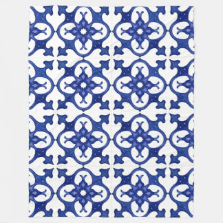 Midnight Blue Mandala Mosaic Cozy Blanket フリースブランケット