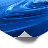 Midnight Blue Moon Liquid Splash ポスター (角)