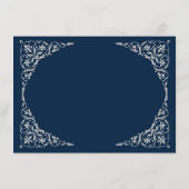 Midnight Blue QR RSVP Card エンクロージャーカード (裏面)