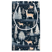 Midnight Blue Snowy Village スモールペーパーバッグ (裏面)