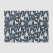 Midnight Blue Snowy Village  薄葉紙 (正面)