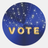 Midnight Blue Starlight Cascade Vote ラウンドシール (正面)