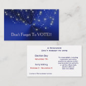Midnight Blue Starlight Cascade Vote Reminder 名刺 (正面/裏面)