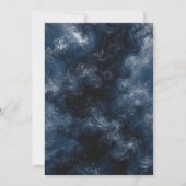 Midnight Blue Surprise Milestone Birthday 招待状 (裏面)