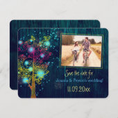 Midnight Blue Treeの結婚写真日付を保存 セーブザデート (正面/裏面)