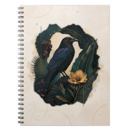 Midnight Botanical Raven ノートブック