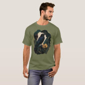 Midnight Botanical Raven Tシャツ (正面フル)