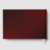 Midnight Burgundy & Gold Floral Wedding  ゲストブック (裏面)