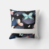 Midnight Butterflies in Flight クッション (裏面)