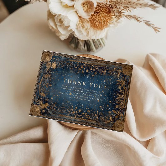 Midnight Celestial Baroque Wedding サンキューカード