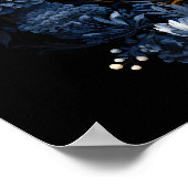 Midnight Celestial Floral Gothic Deer  ポスター (角)