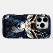 Midnight Celestial Floral Gothic Deer  Case-Mate iPhoneケース (裏面 (横))