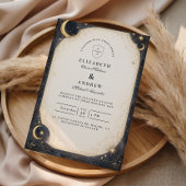 Midnight Celestial Garden Wedding 招待状