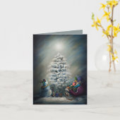 Midnight Christmas Magic カード (黄色い花)