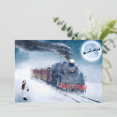 Midnight Christmas Train with Girl and Santa シーズンカード (スタンド正面)