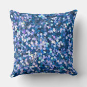 Midnight Confetti Shimmer Throw Pillow クッション (裏面)
