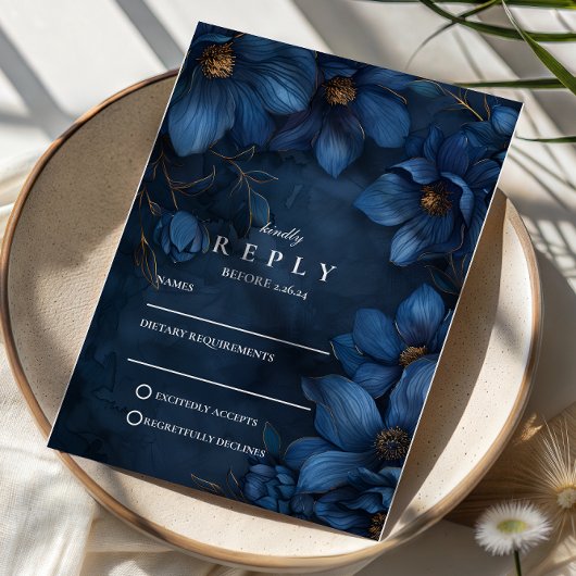 Midnight Copper Garden Wedding 出欠カード