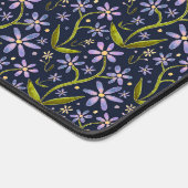 Midnight | Dancing Watercolor Daisies デスクマット (コーナー)