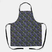 Midnight | Dancing Watercolor Daisies Apron エプロン (正面)