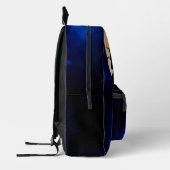 Midnight Dragon Minimalist Initials Back to School プリントバックパック (左)