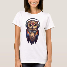 Midnight Echo – Abstract Owl with Soul Tシャツ