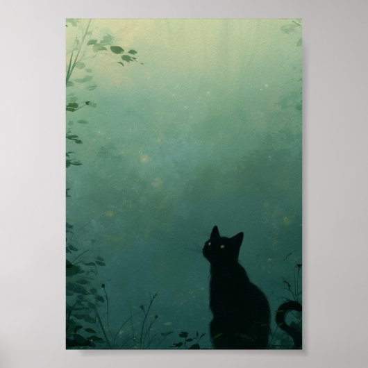 Midnight Familiar – Fantasy Art with Cat ポスター (正面)