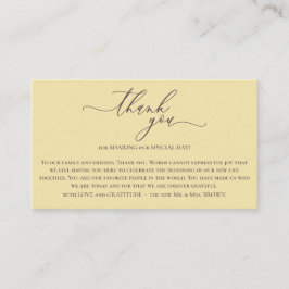 Midnight Fig & Champagne Ceremony Photo Thank You エンクロージャーカード